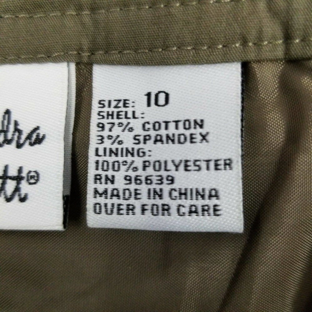 Alexandra Bartlett Olive Green Pleat Skirt Size 10 - Picture 9 of 10